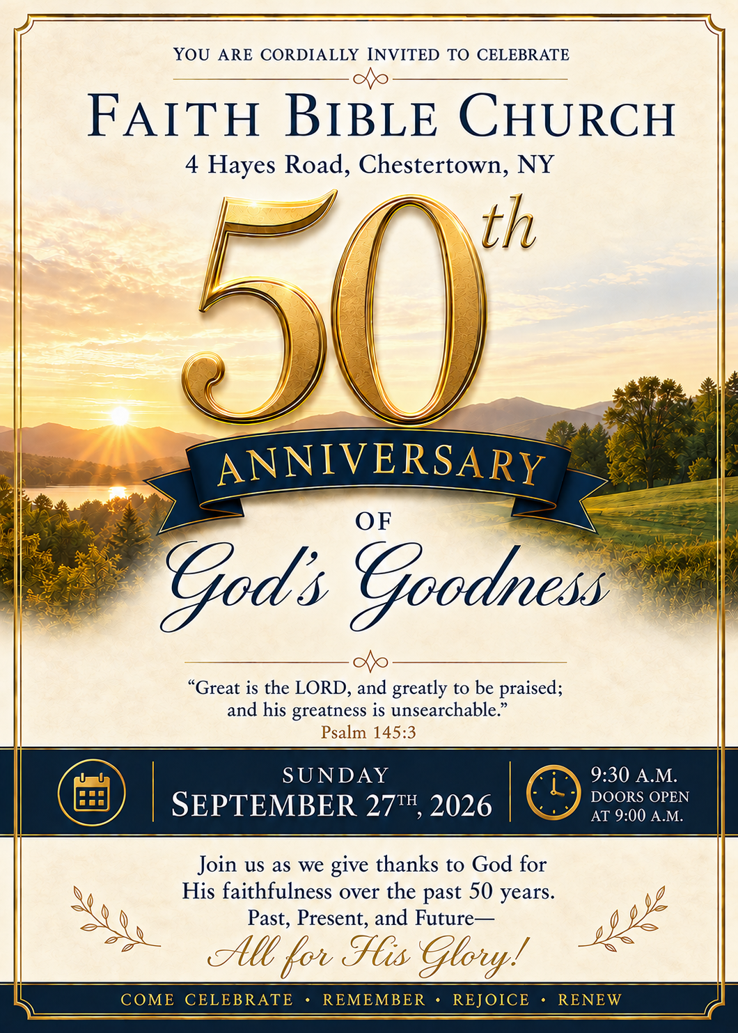 FBC 50th Anniversary Celebration